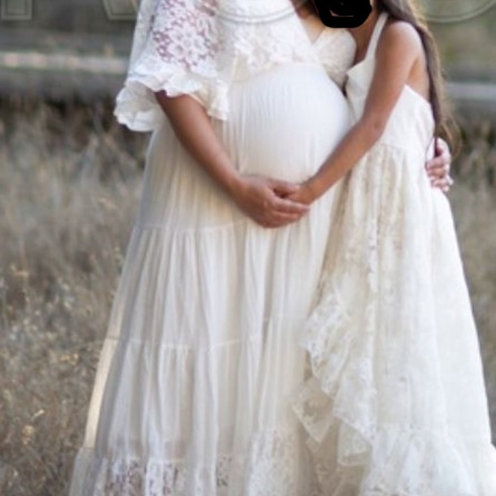 Mommy and me (girl) boho maternity dress